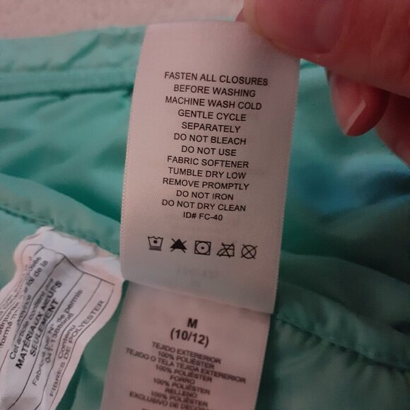 Free Country Girl's Youth Size Medium (10/12) Teal Hybrid Fleece Puffer Vest - Picture 9 of 13